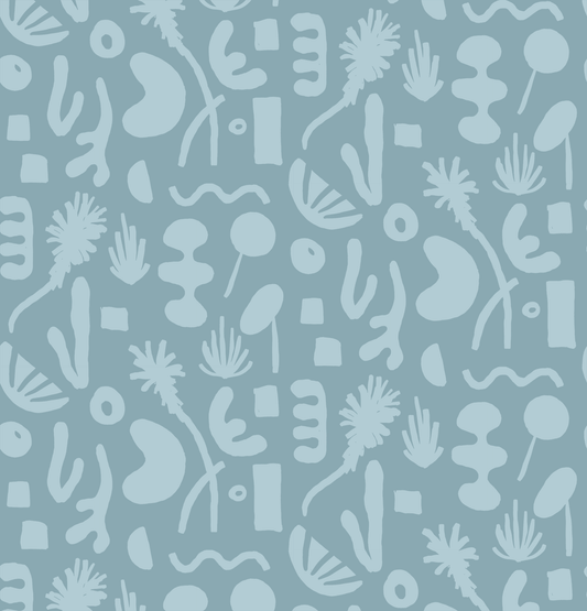Pool Side Wallpaper, blue - Tampa Home & Garden Store