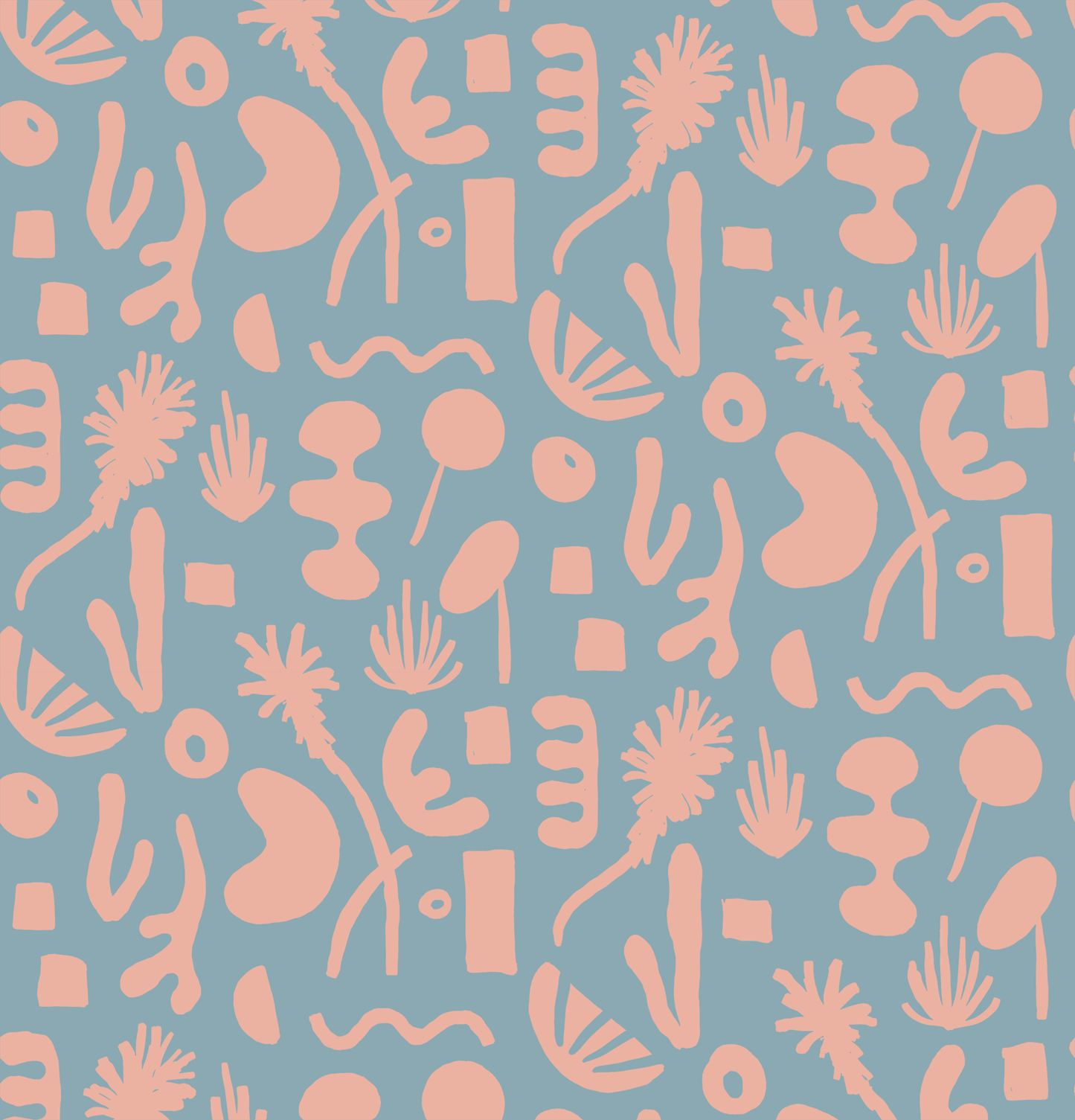 Pool Side Wallpaper, blue and pink - Tampa Home & Garden Store