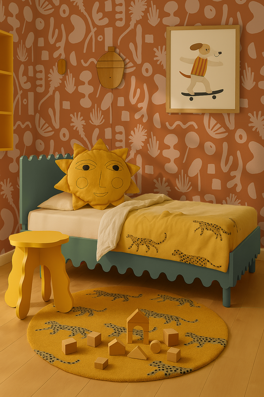 Pool Side Wallpaper, orange - Tampa Home & Garden Store