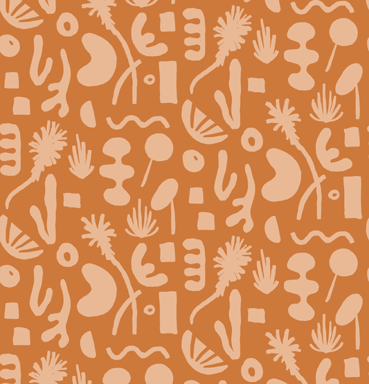 Pool Side Wallpaper, orange - Tampa Home & Garden Store