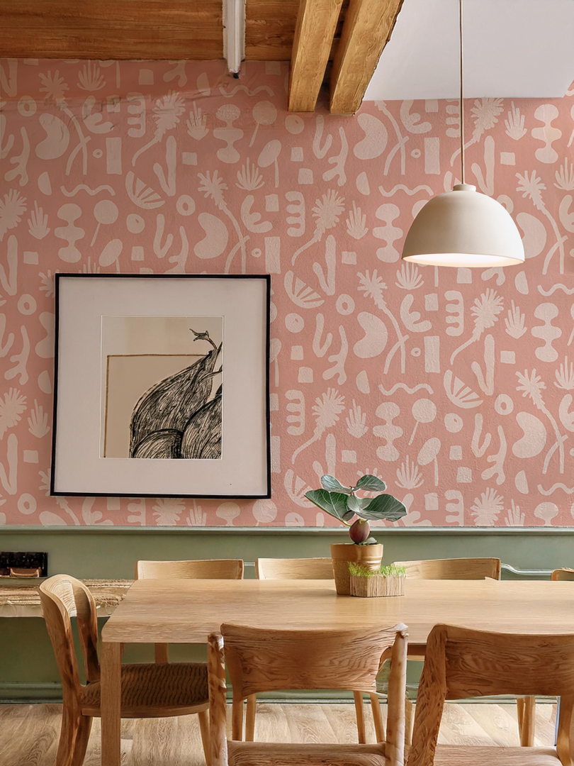 Pool Side Wallpaper, pink - Tampa Home & Garden Store