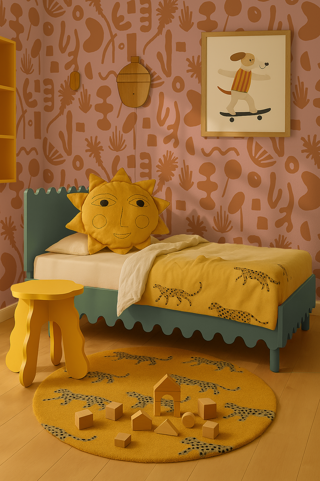 Pool Side Wallpaper, pink & orange - Tampa Home & Garden Store