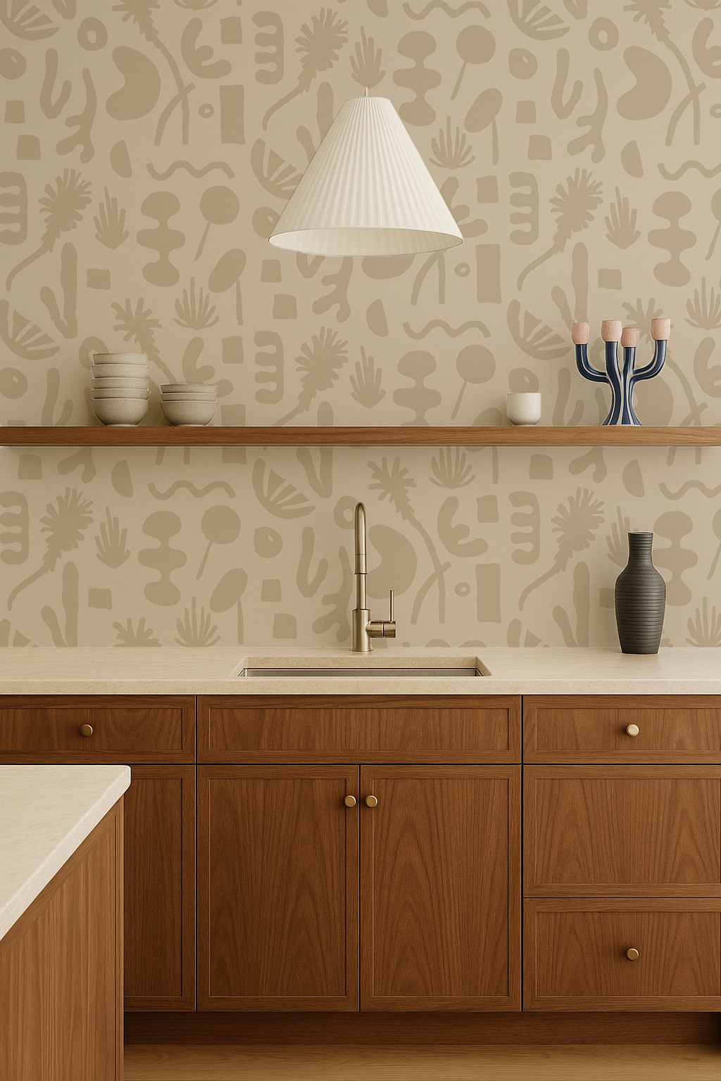 Pool Side Wallpaper, tan - Tampa Home & Garden Store