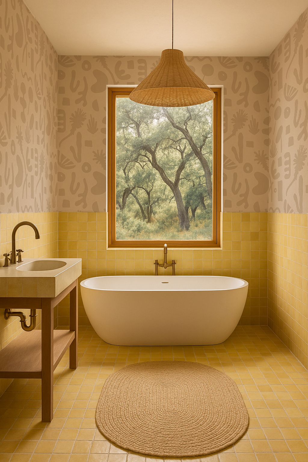 Pool Side Wallpaper, tan - Tampa Home & Garden Store