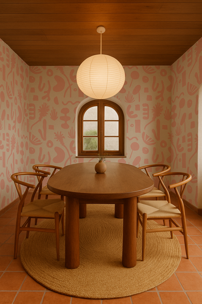 Pool Side Wallpaper, tan and blush - Tampa Home & Garden Store