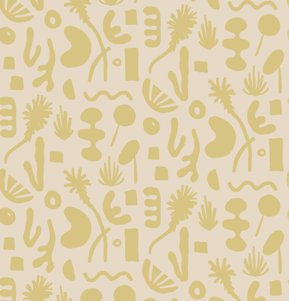 Pool Side Wallpaper, tan and lemon - Tampa Home & Garden Store