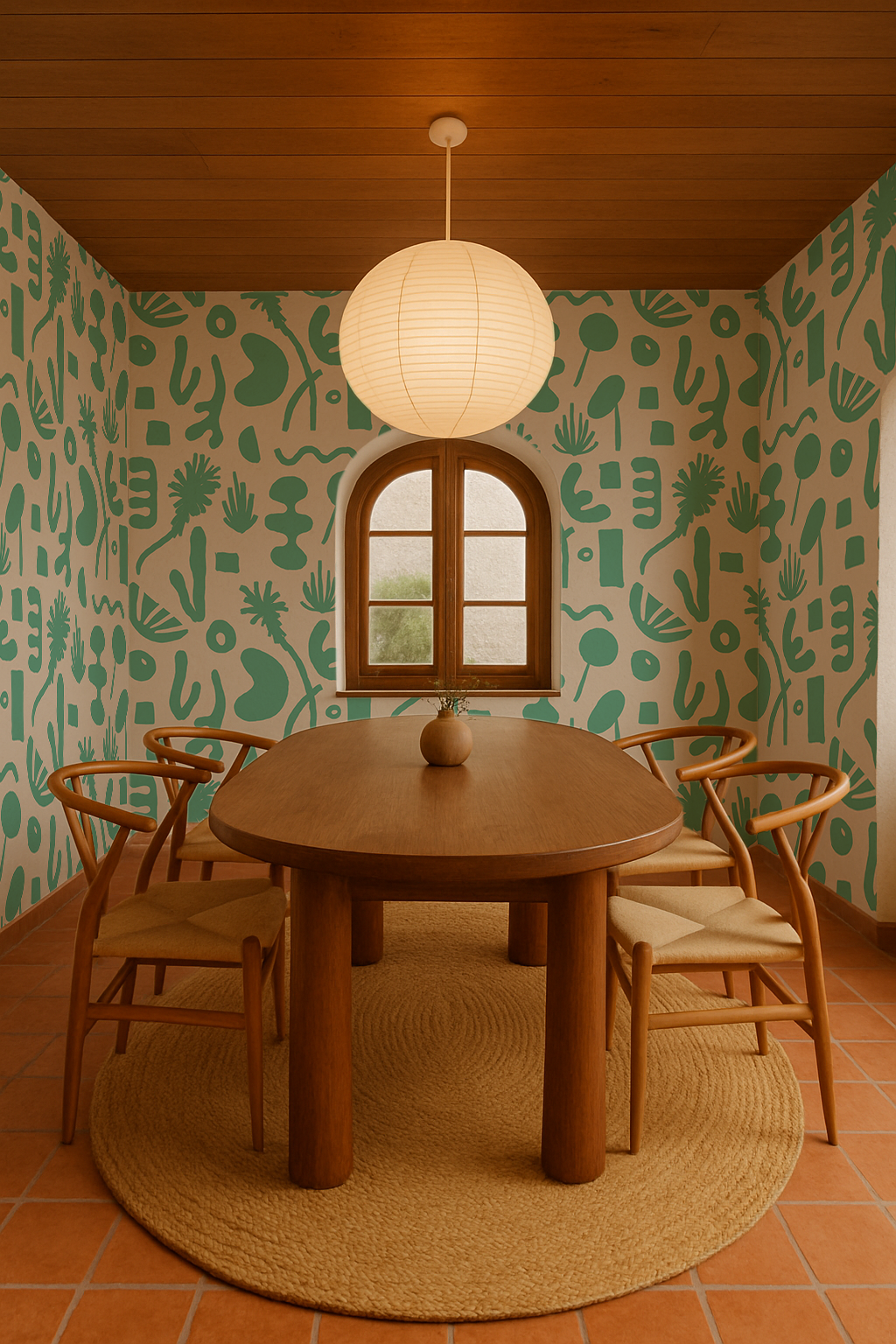 Pool Side Wallpaper, tan and teal - Tampa Home & Garden Store