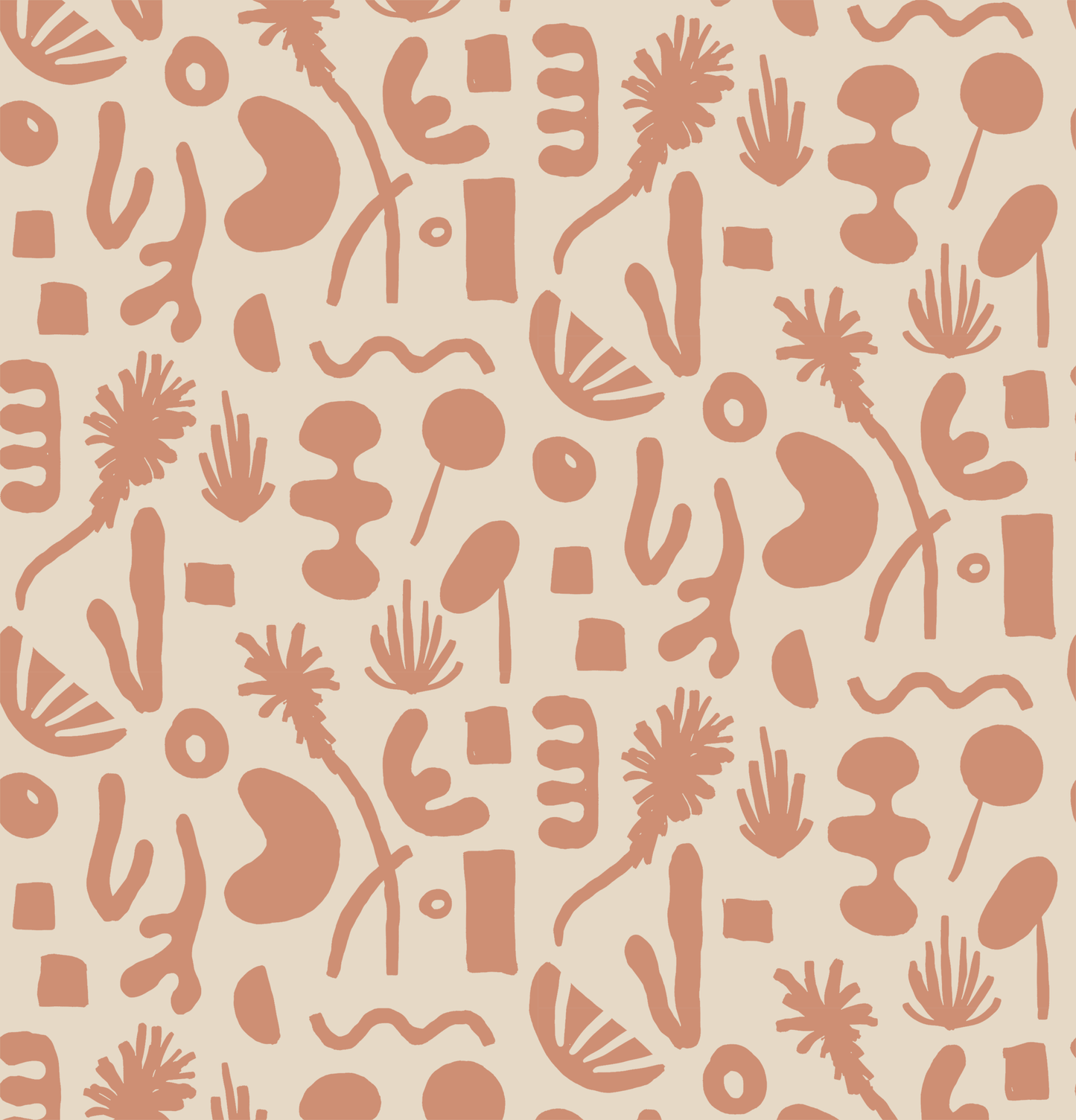 Pool Side Wallpaper, tan and terra cotta - Tampa Home & Garden Store