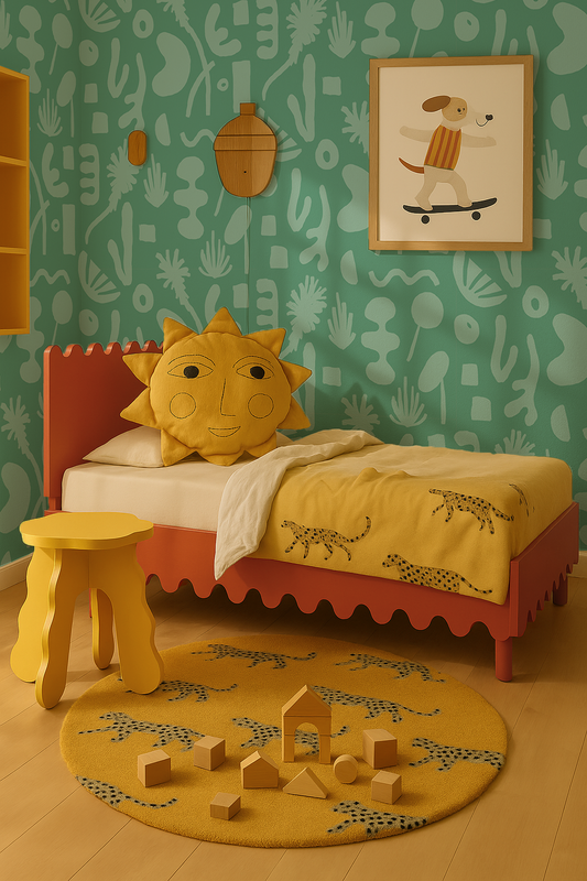 Pool Side Wallpaper, teal - Tampa Home & Garden Store