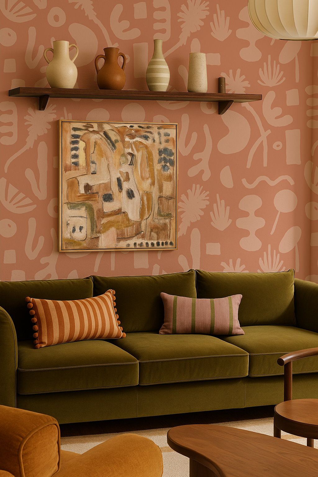 Pool Side Wallpaper, terra cotta - Tampa Home & Garden Store
