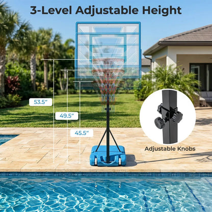 Pool Basketball Hoop With Adjustable Height