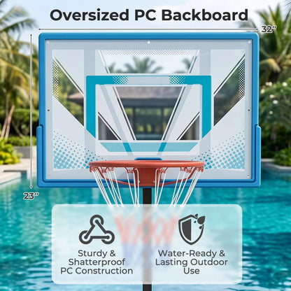 Pool Basketball Hoop With Adjustable Height