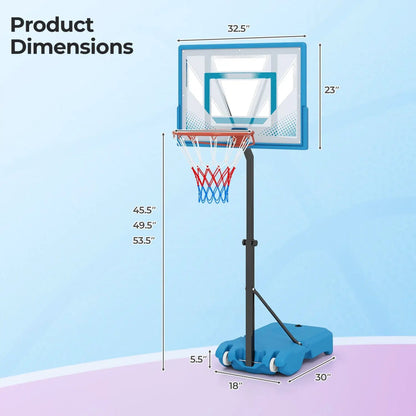 Pool Basketball Hoop With Adjustable Height