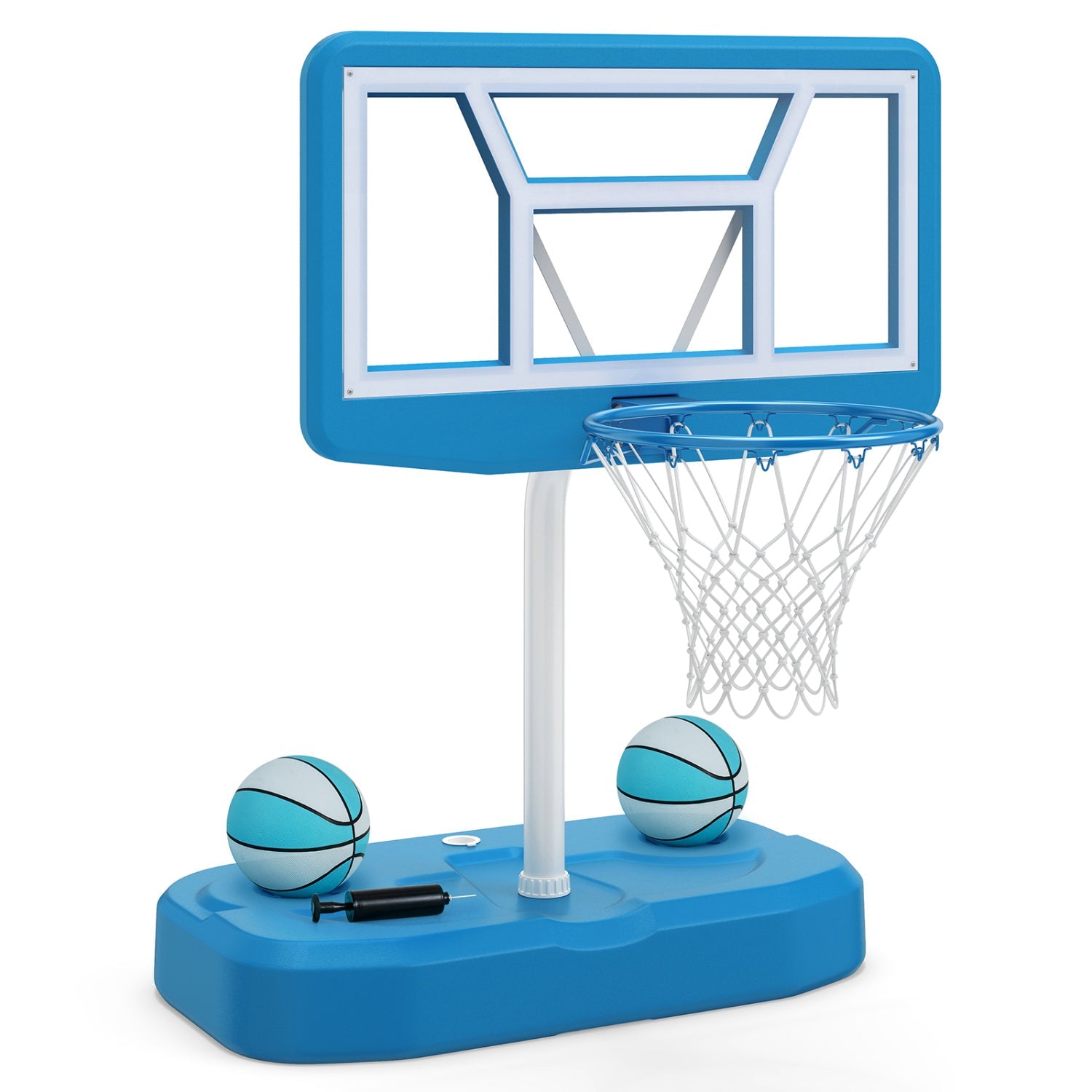 DirectDeals Blue Pool Basketball Hoop Set with 2 Balls and Pump on Tampa Home & Garden Store