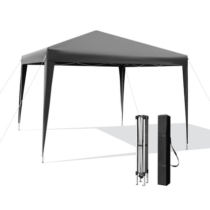 Toldo exterior desplegable de 10 x 10 pies para playa y camping - Blanco
