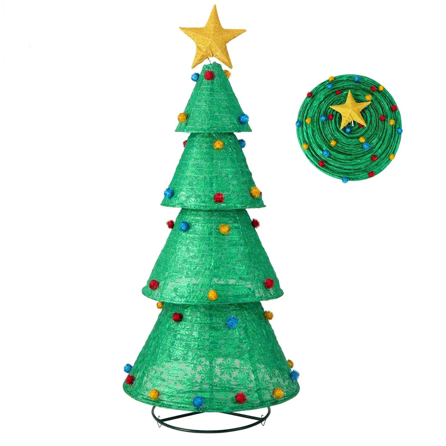 Pop-Up Christmas Tree with 200 LED Lights Indoors