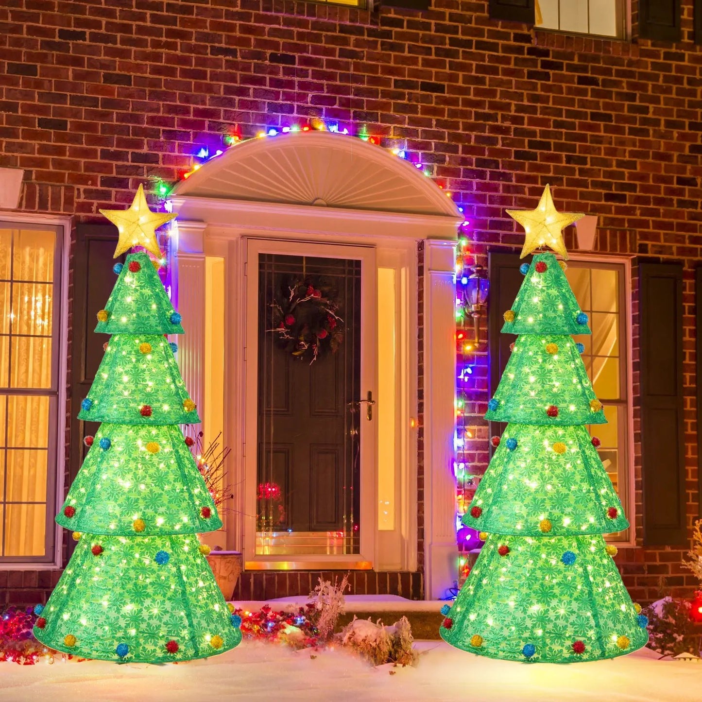 Pop-Up Christmas Tree with 200 LED Lights Indoors