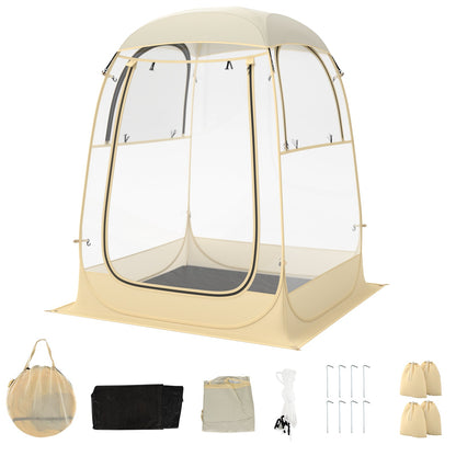 GemGear Instant Pop Up Sports Tent beige with carrying bag and floor mat for 1-2/5-6 people on Tampa Home & Garden Store