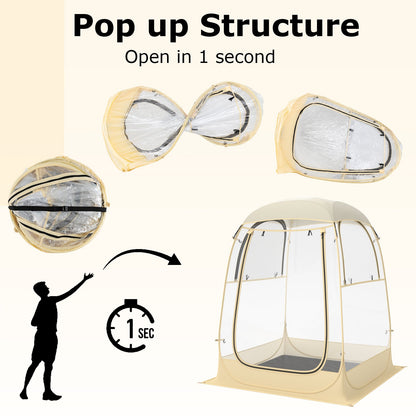 GemGear instant pop-up sports tent beige with carrying bag and floor mat for 1-2/5-6 people on Tampa Home & Garden Store