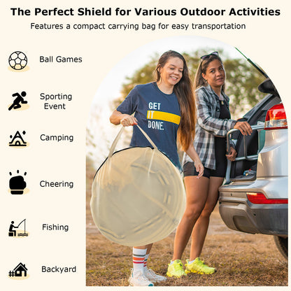 GemGear instant pop up sports tent with carrying bag and floor mat in tan for 1-2/5-6 people on Tampa Home & Garden Store