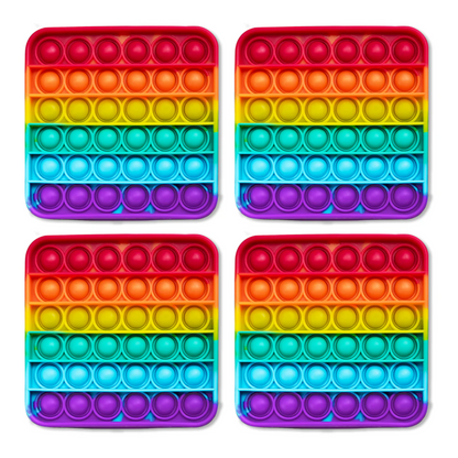 2 rainbow fidget mats with stacked color bubble rows from red to purple on Tampa Home & Garden Store