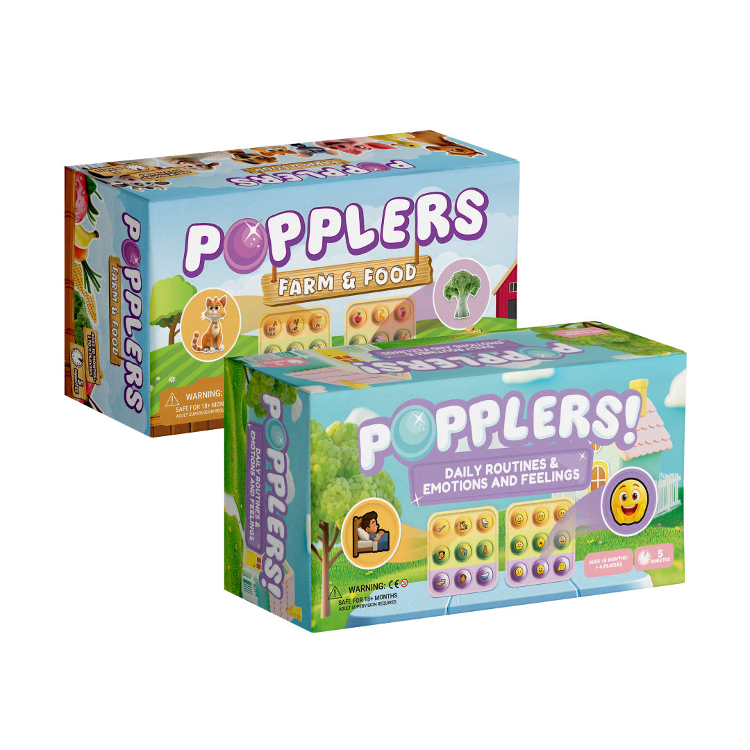 Popplers 1 + 2 Bundle The Fidget Games Farm & Food and Daily Routines & Emotions on Tampa Home & Garden Store