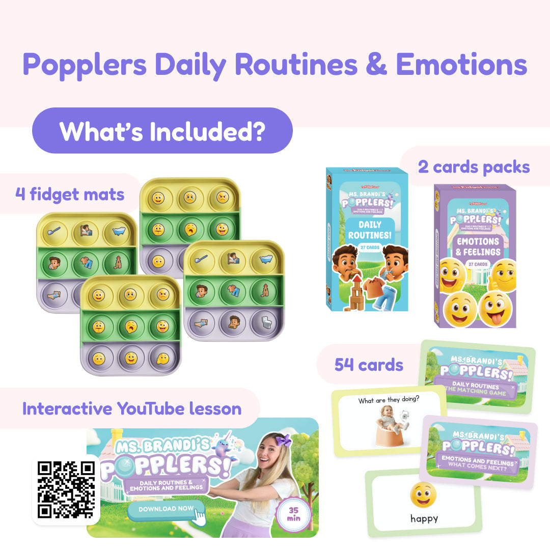 Popplers 1+2 Bundle toy set with 4 fidget mats and 2 card packs by The Fidget Games on Tampa Home & Garden Store