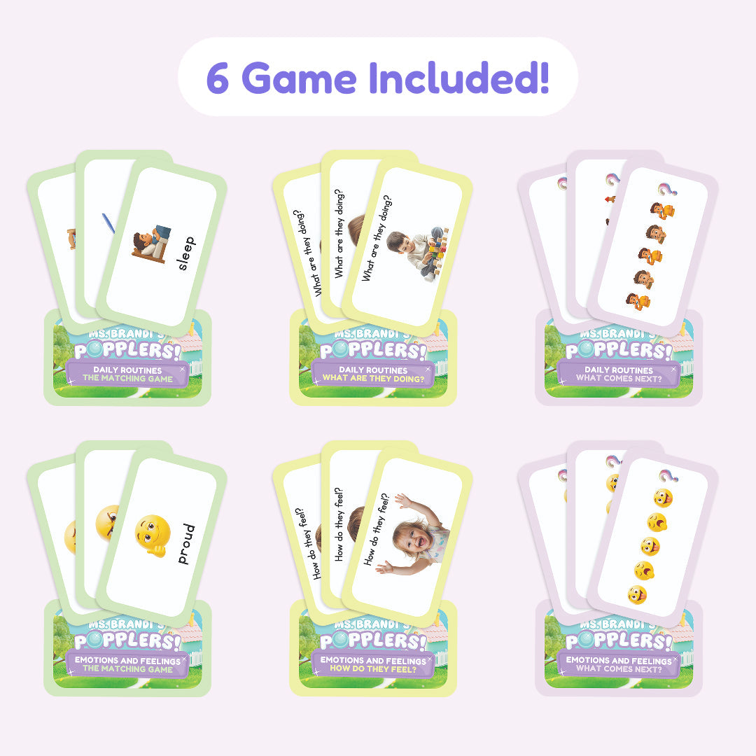 Popplers educational toy cards by The Fidget Games: 6 games for daily routines and emotions on Tampa Home & Garden Store