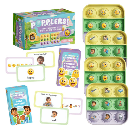 Popplers Daily Routines & Emotions and Feelings toy by The Fidget Games emoji tray on Tampa Home & Garden Store