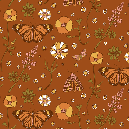 Poppy Please Wallpaper, rust - Tampa Home & Garden Store