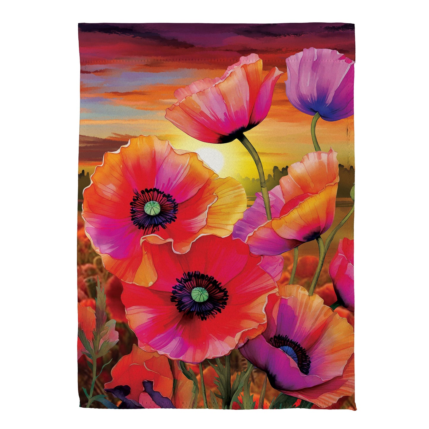 Poppy Sunset Suede Garden Flag - Tampa Home & Garden Store