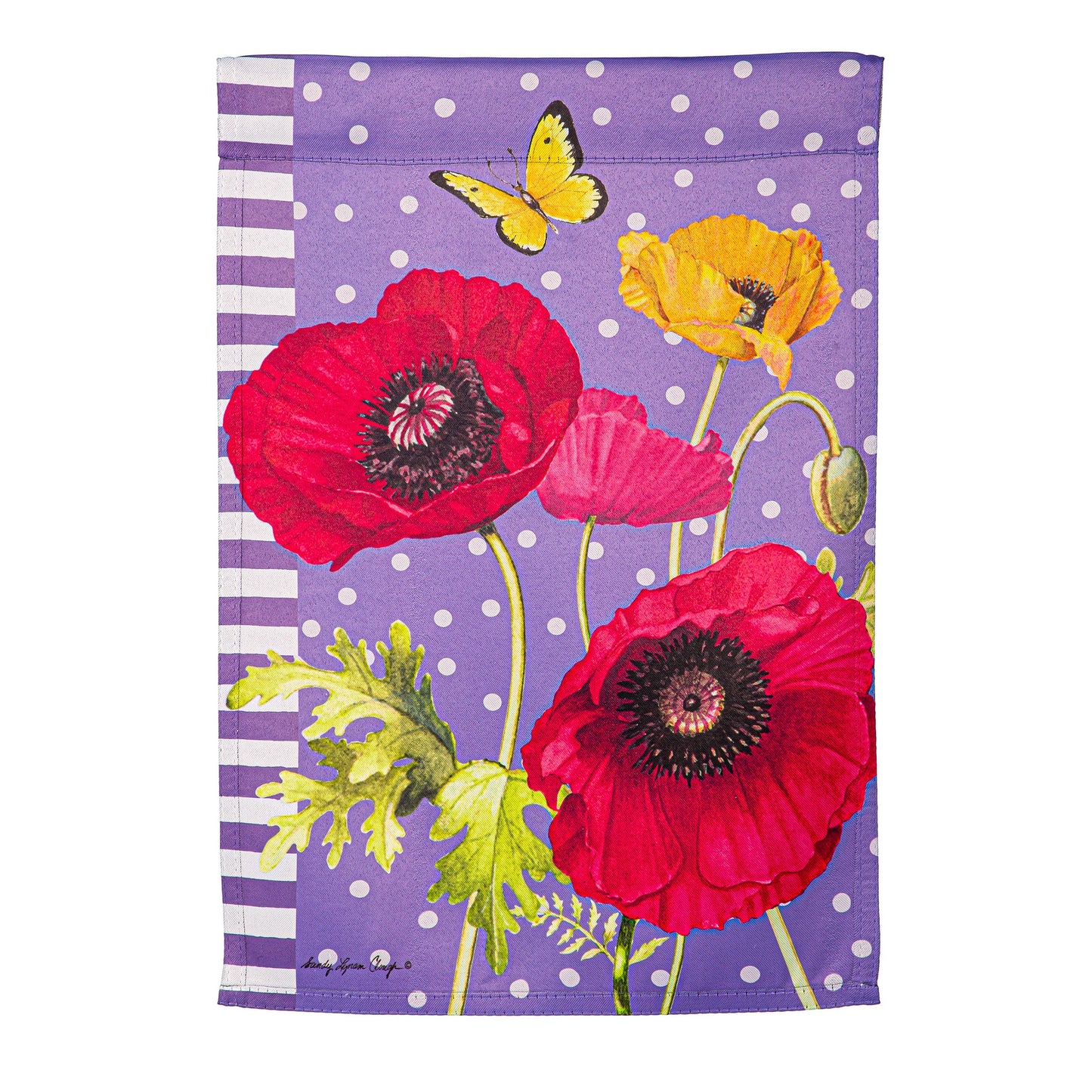Poppy Welcome Suede Garden Flag - Tampa Home & Garden Store