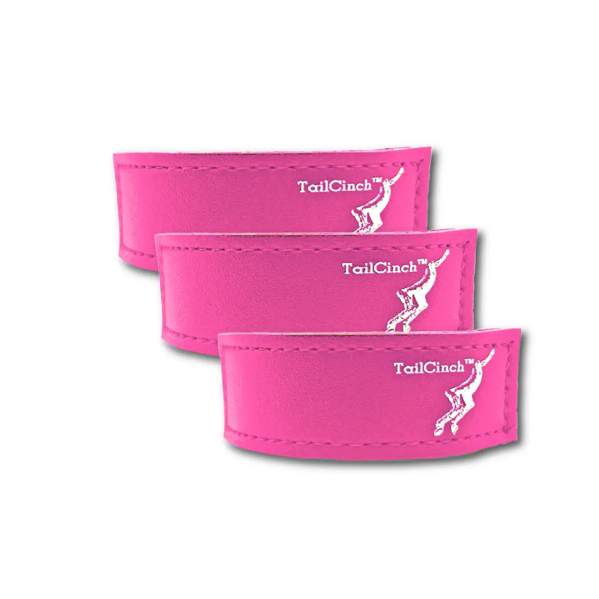 TailCinch Equine Tail Ties set of 3 pink leather straps by The Tail Cinch on Tampa Home & Garden Store