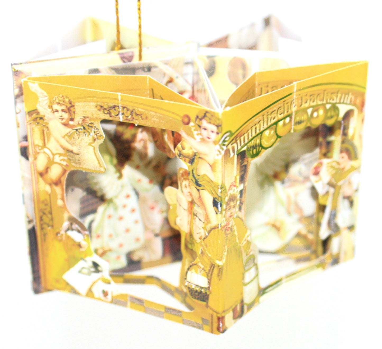 Popup Mini Book German Ornament - Yellow - Tampa Home & Garden Store