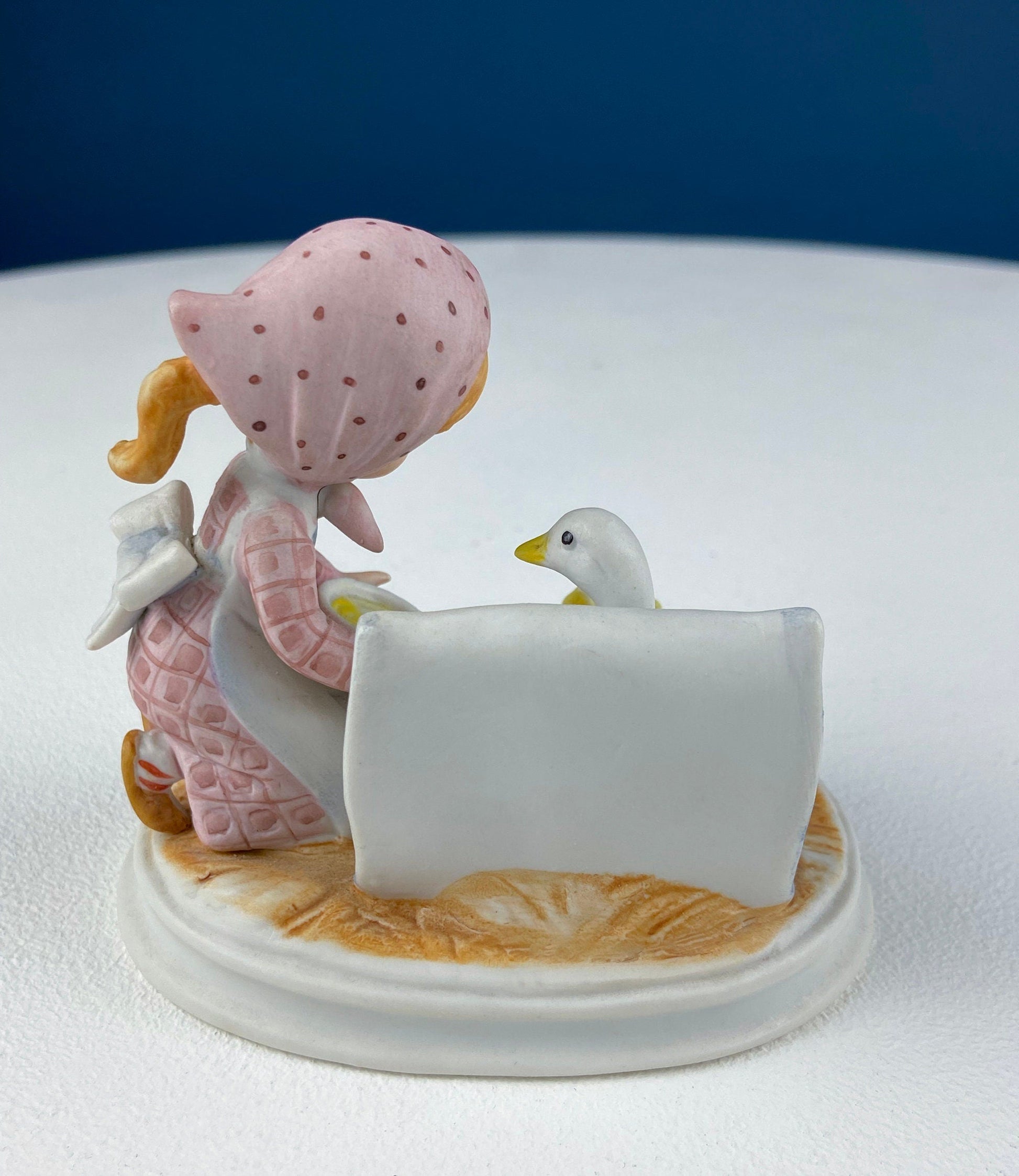 Porcelain Figurine by Lefton of Girl Feeding Sick Goose with Message: "Giving is Loving." Get Well Soon Gift. Gratitude to Doctor Friend. - Tampa Home & Garden Store