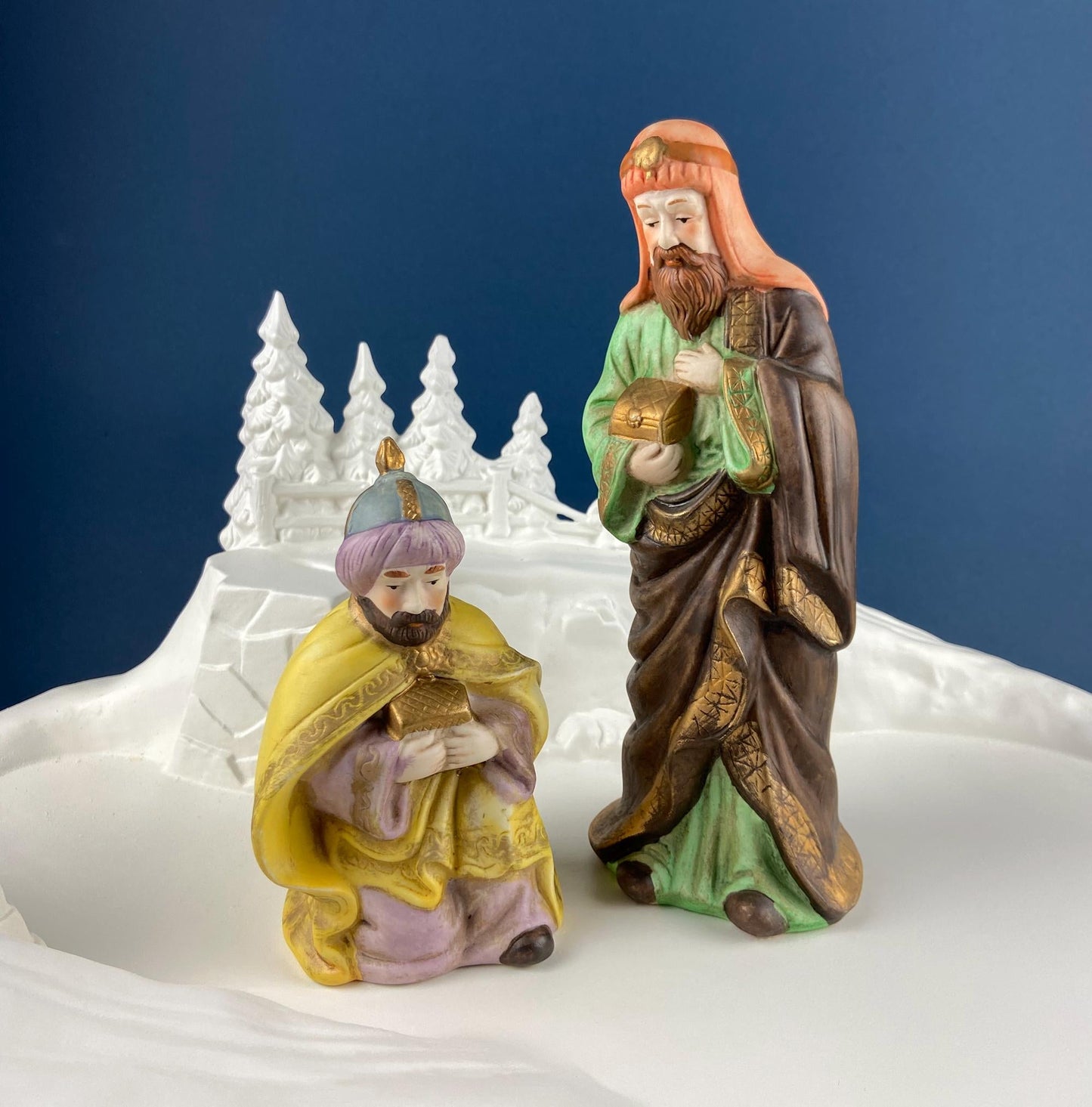 Porcelain Nativity Set. Christmas Fantasy Ltd Nativity Set. 9" Figurines. Seasonal Christmas Display. Beautifully Detailed. - Tampa Home & Garden Store