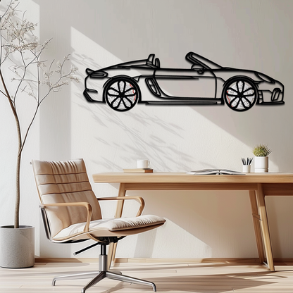 Porsche 718 Spyder Metal Wall Art – Rotating Wheel Car Silhouette Decor for Garage & Gifts,KAFMEKA054 - Tampa Home & Garden Store