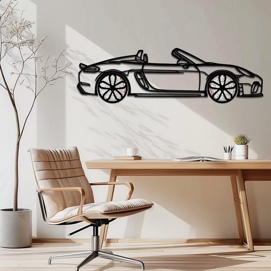 Porsche 718 Spyder Metal Wall Art – Rotating Wheel Car Silhouette Decor for Garage & Gifts,KAFMEKA054 - Tampa Home & Garden Store
