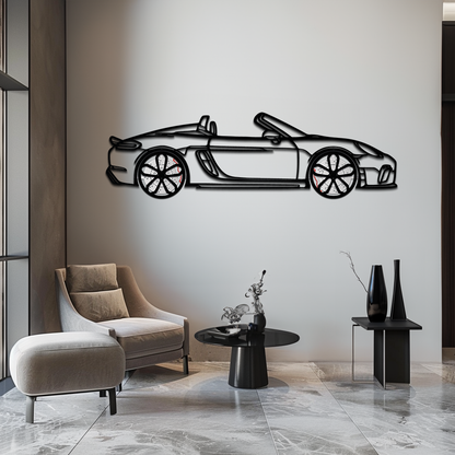 Porsche 718 Spyder Metal Wall Art – Rotating Wheel Car Silhouette Decor for Garage & Gifts,KAFMEKA054 - Tampa Home & Garden Store