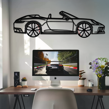 Porsche 911 (992) Convertible Silhouette Metal Wall Art – Rotating Wheel Luxury Car Decor Gift 🌟🏎️,KAFMEKA057 - Tampa Home & Garden Store