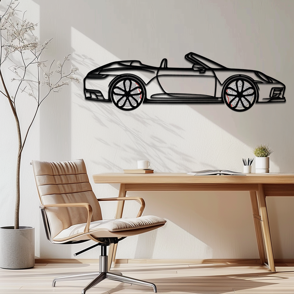 Porsche 911 (992) Convertible Silhouette Metal Wall Art – Rotating Wheel Luxury Car Decor Gift 🌟🏎️,KAFMEKA057 - Tampa Home & Garden Store