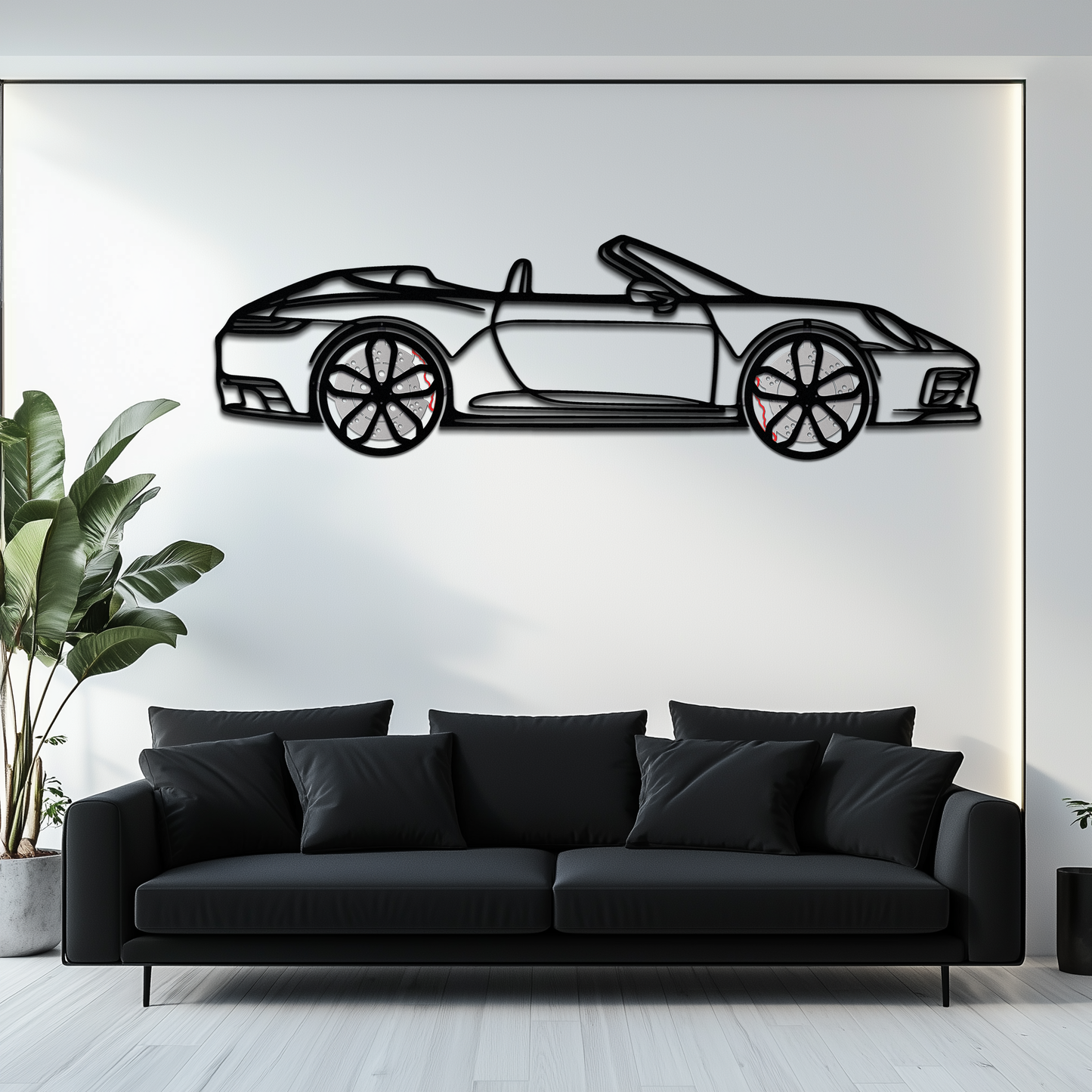 Porsche 911 (992) Convertible Silhouette Metal Wall Art – Rotating Wheel Luxury Car Decor Gift 🌟🏎️,KAFMEKA057 - Tampa Home & Garden Store