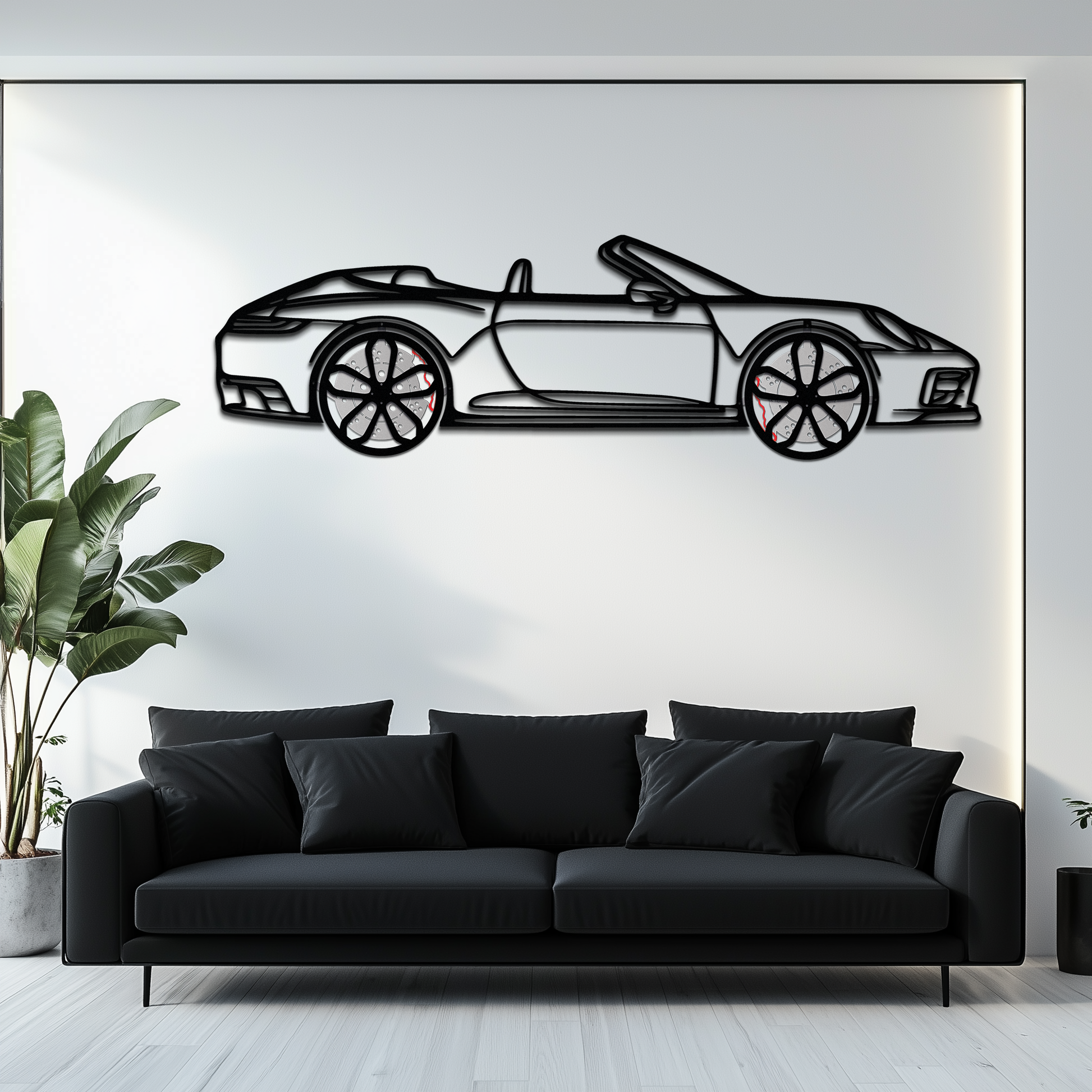 Porsche 911 (992) Convertible Silhouette Metal Wall Art – Rotating Wheel Luxury Car Decor Gift 🌟🏎️,KAFMEKA057 - Tampa Home & Garden Store