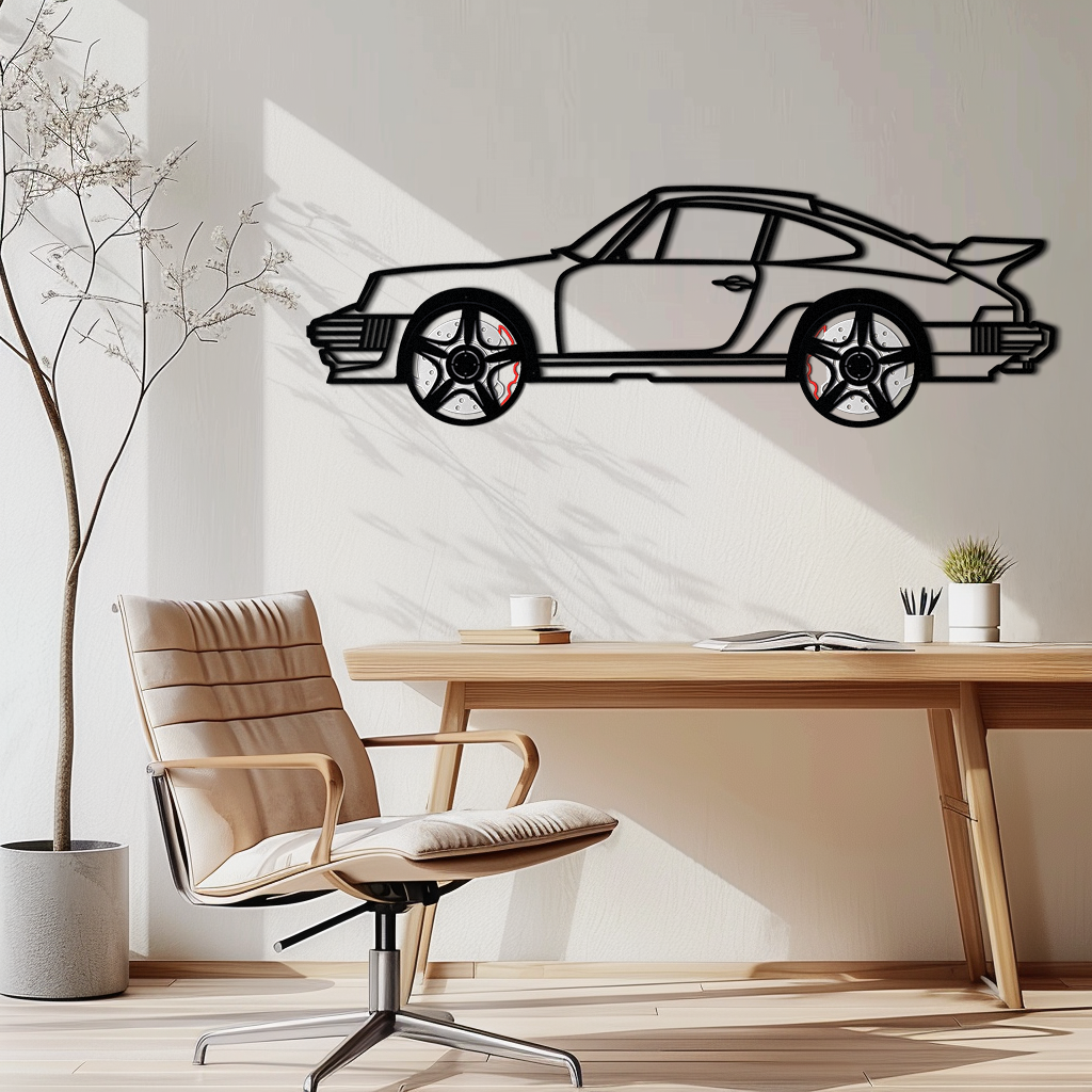 Porsche 911 Classic Metal Wall Art – Rotating Wheel Automotive Silhouette, Premium Gift for Car Lovers- KAFMEKA049 - Tampa Home & Garden Store