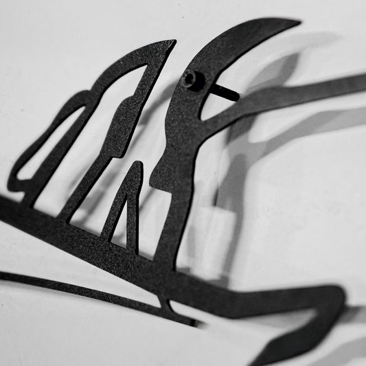 Porsche 911 GT Wall Art – Steel Silhouette with Spinning Wheels-KAFMEKA037 - Tampa Home & Garden Store