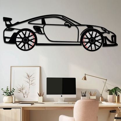 Porsche 911 GT2 Metal Wall Art – Rotating Wheel Motorsport Silhouette | Premium Gift for Car Enthusiasts ,KAFMEKA050 - Tampa Home & Garden Store