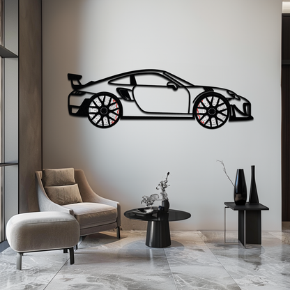Porsche 911 GT2 Metal Wall Art – Rotating Wheel Motorsport Silhouette | Premium Gift for Car Enthusiasts ,KAFMEKA050 - Tampa Home & Garden Store