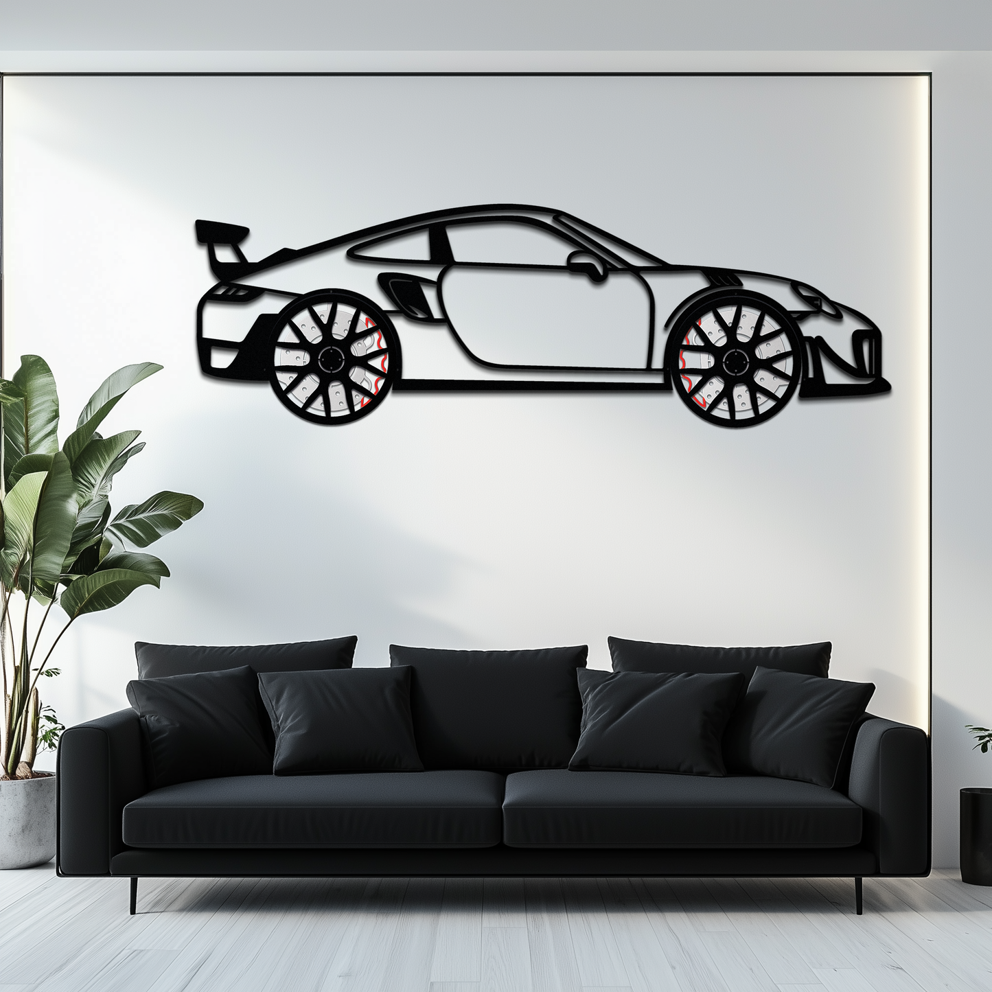 Porsche 911 GT2 Metal Wall Art – Rotating Wheel Motorsport Silhouette | Premium Gift for Car Enthusiasts ,KAFMEKA050 - Tampa Home & Garden Store