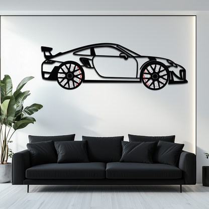 Porsche 911 GT2 Metal Wall Art – Rotating Wheel Motorsport Silhouette | Premium Gift for Car Enthusiasts ,KAFMEKA050 - Tampa Home & Garden Store