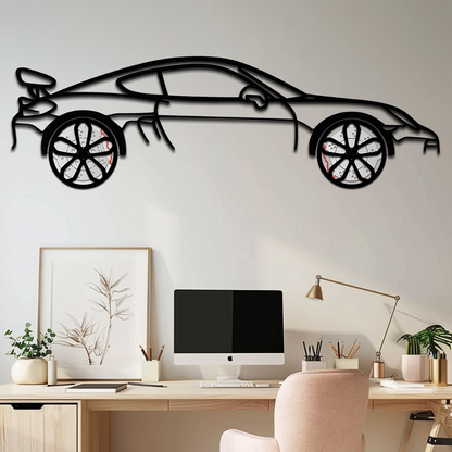 Porsche 911 GT2 Metal Wall Art – Rotating Wheel Motorsport Silhouette | Premium Gift for Car Enthusiasts,KAFMEKA052 - Tampa Home & Garden Store